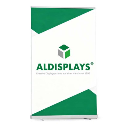 Bannerdisplay RollUp - EVO120 Sichtformat: 1.200 x 2.200 mm Verchromte Seiten u. Standfüße, 2 Teleskopstangen, - Roll_up EVO 1200 Bannerdisplay RollUp - EVO120 Sichtformat: 1.200 x 2.200 mm Verchromte Seiten u. Standfüße, 2 Teleskopstangen, - Roll_up EVO 1200
