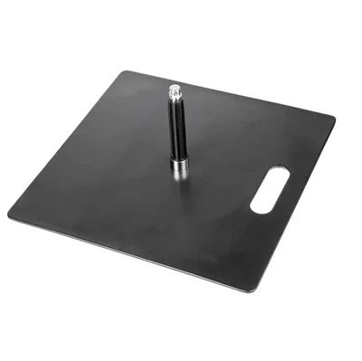 BeachFlag Bodenplatte 12 kg Farbe schwarz, inklusive 25mm Rotator, 4 Gummi Anti-Rutsch-Füße sorgen für Stabilität - Beachflag Bodenplatte.webp