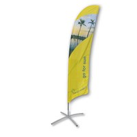 Beachflag - STANDARD - Größe XL inkl. Tragetasche & Kreuzfuss inkl. Fahne in Standardform - Beachflag-Standard-5200-Kreuzfuss