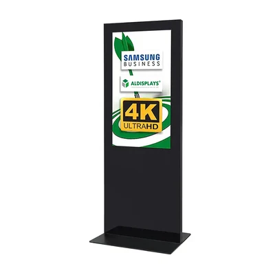 Digital Signage Digitale Info-Stele SLIM für den Inneneinsatz - Größe: 50 Zoll - 4K UHD Farbe: komplett schwarz - Digitale Infostele 50 Zoll schwarz_schwarz.webp
