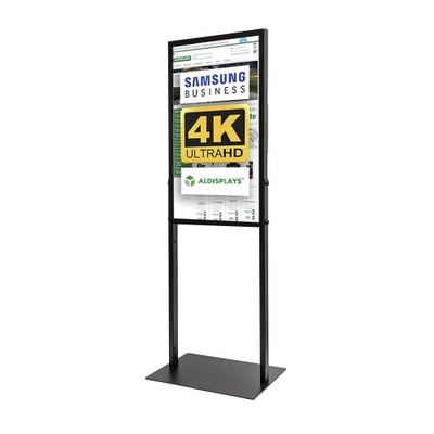 Digital Signage Digitale Info-Stele Trendline MOBIL für den Inneneinsatz - Größe: 43 Zoll - 4K UHD Farbe: schwarz, mobil und zerlegbar - digital-signage-digitale-info-stele-trendline-mobil-store (1)