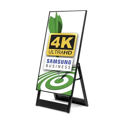 Digital Signage Digitaler Kundenstopper für den Inneneinsatz - Größe: 55 Zoll - 4K UHD Freistehendes Staffelei-Design aus Metall - Digitaler Kundenstopper Staffelei-Design 55 Zoll.webp