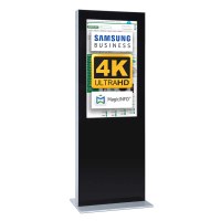 Digital Signage Digitale Info-Stele doppelseitig für den Inneneinsatz - Größe: 43 Zoll - 4K UHD Farbe: schwarz - Digitale Infostele doppelseitig 43 zoll schwarz 4K