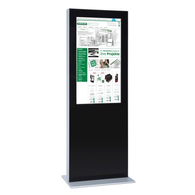 Digitale Info-Stele doppelseitig für den Inneneinsatz - Größe: 43 Zoll Farbe: schwarz - Digitale Infostele doppelseitig 49 Zoll schwarz Digitale Info-Stele doppelseitig für den Inneneinsatz - Größe: 43 Zoll Farbe: schwarz - Digitale Infostele doppelseitig 49 Zoll schwarz