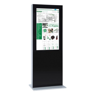 Digitale Info-Stele doppelseitig für den Inneneinsatz - Größe: 65 Zoll Farbe: schwarz - Digitale Infostele doppelseitig 55 Zoll schwarz Digitale Info-Stele doppelseitig für den Inneneinsatz - Größe: 65 Zoll Farbe: schwarz - Digitale Infostele doppelseitig 55 Zoll schwarz