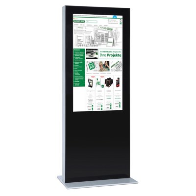 Digitale Info-Stele doppelseitig für den Inneneinsatz - Größe: 75 Zoll Farbe: schwarz - Digitale Infostele einseitig 65 Zoll schwarz Digitale Info-Stele doppelseitig für den Inneneinsatz - Größe: 75 Zoll Farbe: schwarz - Digitale Infostele einseitig 65 Zoll schwarz