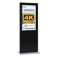 Digital Signage Digitale Info-Stele doppelseitig für den Inneneinsatz - Größe: 55 Zoll - 4K UHD Farbe: schwarz - Digitale Infostele doppelseitig 55 zoll schwarz 4K