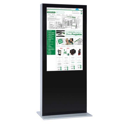 Digitale Info-Stele einseitig für den Inneneinsatz - Größe: 85 Zoll Farbe: schwarz - Digitale Infostele einseitig 82 Zoll schwarz Digitale Info-Stele einseitig für den Inneneinsatz - Größe: 85 Zoll Farbe: schwarz - Digitale Infostele einseitig 82 Zoll schwarz