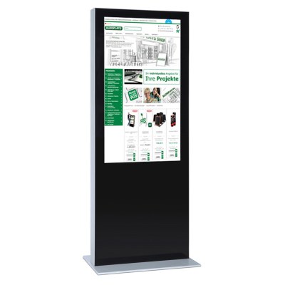 Digitale Info-Stele einseitig für den Inneneinsatz - Größe: 75 Zoll Farbe: schwarz - Digitale Infostele einseitig 75 Zoll schwarz Digitale Info-Stele einseitig für den Inneneinsatz - Größe: 75 Zoll Farbe: schwarz - Digitale Infostele einseitig 75 Zoll schwarz