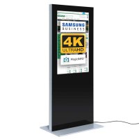 Digital Signage Digitale Info-Stele SLIM für den Inneneinsatz - Größe: 55 Zoll - 4K UHD Farbe: schwarz - Digitale Infostele Slim einseitig 55 zoll schwarz 4K