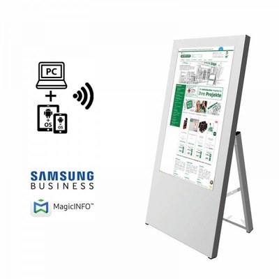 Digitaler Kundenstopper für den Inneneinsatz - Größe: 32 Zoll Ausführung: weiss - einseitig - digitaler kundenstopper 32 zoll start m logo 1 Digitaler Kundenstopper für den Inneneinsatz - Größe: 32 Zoll Ausführung: weiss - einseitig - digitaler kundenstopper 32 zoll start m logo 1