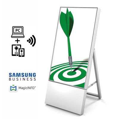 Digitaler Kundenstopper TrendLine für den Inneneinsatz - Größe: 43 Zoll Ausführung: weiss - einseitig - DKS Trendline ws Digitaler Kundenstopper TrendLine für den Inneneinsatz - Größe: 43 Zoll Ausführung: weiss - einseitig - DKS Trendline ws