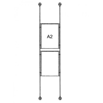 Drahtseilsystem Acryl Boden/Decke zum Verspannen zwischen Boden und Decke DIN A2 (420x594 mm) - da-bd-2xa2 - drahtseilsystem 2x din a2 hochformat Drahtseilsystem Acryl Boden/Decke zum Verspannen zwischen Boden und Decke DIN A2 (420x594 mm) - da-bd-2xa2 - drahtseilsystem 2x din a2 hochformat