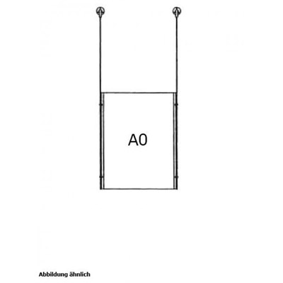Drahtseilsystem Acryl Deckenabhängung zum Abhängen von der Decke DIN A0 (841x1189 mm) - da-d-1xa0 - drahtseilsystem 1x din a0 hochformat decke Drahtseilsystem Acryl Deckenabhängung zum Abhängen von der Decke DIN A0 (841x1189 mm) - da-d-1xa0 - drahtseilsystem 1x din a0 hochformat decke