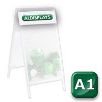 Beidseitiger Digitaldruck Topperblende DIN A1 = Sichtmass 655 x 210 mm nach von Ihnen gestellten Druckvorlagen - Kundenstopper-Premium-DIN-A1-Top-Druck