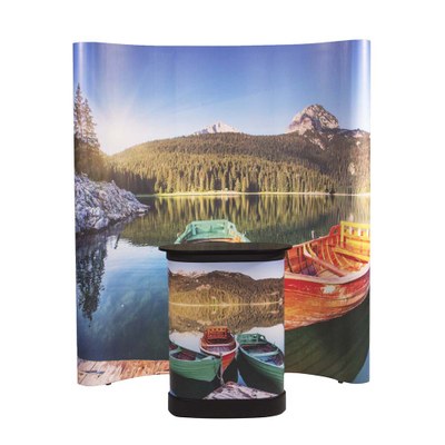 Pop-Up Magnet Easy 2x3 gebogen Variante mit kleinem Transportkoffer Gebogenes 2x3 Felder-System mit Magnetschienen, - Pop-Up Easy 2x3 mit Theke small Pop-Up Magnet Easy 2x3 gebogen Variante mit kleinem Transportkoffer Gebogenes 2x3 Felder-System mit Magnetschienen, - Pop-Up Easy 2x3 mit Theke small