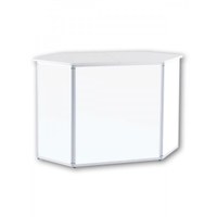Promotiontheke ALLEGRO®-Sechsecktheke inkl. Deckelplatte (weiß) & Einlegeboden 3-teilige Aluminium-Rahmenreihe (silber-eloxiert) - sechseckthek ohne druck Promotiontheke ALLEGRO®-Sechsecktheke inkl. Deckelplatte (weiß) & Einlegeboden 3-teilige Aluminium-Rahmenreihe (silber-eloxiert) - sechseckthek ohne druck