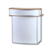 Promotiontheke ALLEGRO®Rondotheke Bar mit Baraufsatz (Aluminium-Rahmen, silber inkl. Deckelplatten (Buche) & Einlegeboden - Rondotheke-mit-Baraufsatz-Front-Buche 2 Promotiontheke ALLEGRO®Rondotheke Bar mit Baraufsatz (Aluminium-Rahmen, silber inkl. Deckelplatten (Buche) & Einlegeboden - Rondotheke-mit-Baraufsatz-Front-Buche 2
