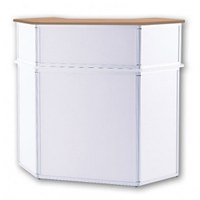 Promotiontheke ALLEGRO®Sechsecktheke Bar mit Baraufsatz (Aluminium-Rahmen, silber inkl. Deckelplatten (Buche) & Einlegeboden - Sechsecktheke-mit-Baraufsatz-Buche 2 Promotiontheke ALLEGRO®Sechsecktheke Bar mit Baraufsatz (Aluminium-Rahmen, silber inkl. Deckelplatten (Buche) & Einlegeboden - Sechsecktheke-mit-Baraufsatz-Buche 2