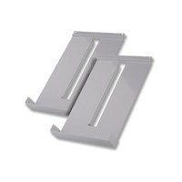 Prospektablagen - DESIGN (Set 2 Stück) Material: Aluminiumblech Farbe: RAL 9006 (silber) - prospektst nder-design-ablagen