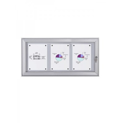 Schaukasten Flat BT23 Indoor/Outdoor 3x1 DIN A4 (Außenformat: 741x388mm) 3x DIN A4 - Schaukasten FLAT BT23 Indoor Outdoor 3x1 Schaukasten Flat BT23 Indoor/Outdoor 3x1 DIN A4 (Außenformat: 741x388mm) 3x DIN A4 - Schaukasten FLAT BT23 Indoor Outdoor 3x1