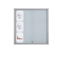 Schaukasten Schiebetür BT58 Indoor 4x3 DIN A4 (Außenformat: 940x982mm) Gehäuse und Rahmen aus Aluminium - Schaukasten Schiebet r BT58 Indoor 4x3