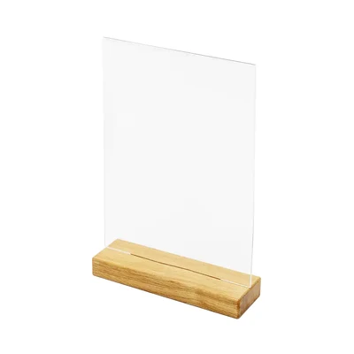 T-Aufsteller / Menükartenhalter - Hochformat Einlegeformat: DIN A4 (210x297 mm) Ausrichtung: Hochformat - T-Aufsteller - Menükartenhalter Holzboden DIN A4.webp