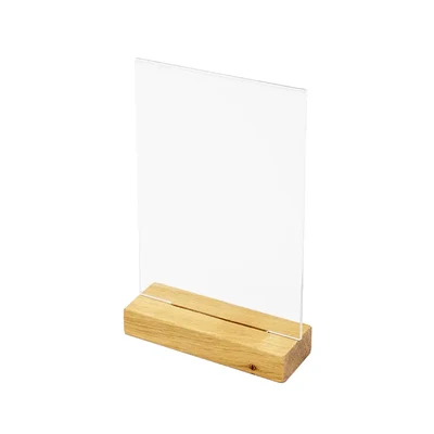 T-Aufsteller / Menükartenhalter - Hochformat Einlegeformat: DIN A5 (148x210 mm) Ausrichtung: Hochformat - T-Aufsteller - Menükartenhalter Holzboden DIN A5.webp