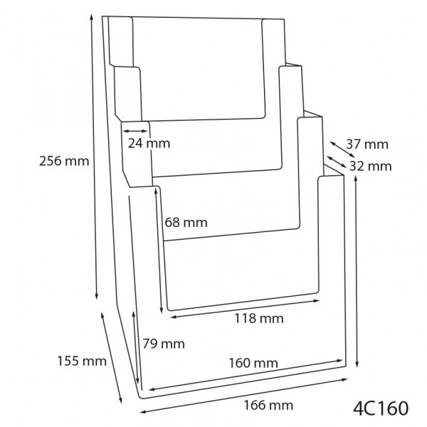 Dispenser-DIN-A5-4-fach-Tisch-PRO56-Zeichnung