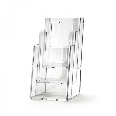 Tischständer - Mehrfach Einlegeformat: Lang-DIN (105x210 mm) Lang-DIN (105x210 mm) - Dispenser-Lang-DIN-3x-Hintereinander-3C104 Tischständer - Mehrfach Einlegeformat: Lang-DIN (105x210 mm) Lang-DIN (105x210 mm) - Dispenser-Lang-DIN-3x-Hintereinander-3C104