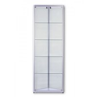 Vitrine Modell 7 - Eckvitrine Masse: 500/500x2.000mm (BxTxH) Vitrinen-Korpus aus halbrunden Aluminium- - Vitrinen-Modell-7 Vitrine Modell 7 - Eckvitrine Masse: 500/500x2.000mm (BxTxH) Vitrinen-Korpus aus halbrunden Aluminium- - Vitrinen-Modell-7