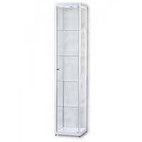 Vitrine Modell 1 - Standvitrine Masse: 400x400x2.000mm (BxTxH) Vitrinen-Korpus aus halbrunden Aluminium- - Vitrinen-Modell-1 Vitrine Modell 1 - Standvitrine Masse: 400x400x2.000mm (BxTxH) Vitrinen-Korpus aus halbrunden Aluminium- - Vitrinen-Modell-1