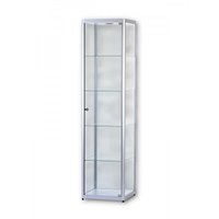 Vitrine Modell 2 - Standvitrine Masse: 500x500x2.000mm (BxTxH) Vitrinen-Korpus aus halbrunden Aluminium- - Vitrinen-Modell-2 Vitrine Modell 2 - Standvitrine Masse: 500x500x2.000mm (BxTxH) Vitrinen-Korpus aus halbrunden Aluminium- - Vitrinen-Modell-2
