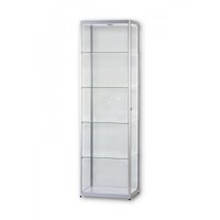 Vitrine Modell 3 - Standvitrine Masse: 600x400x2.000 mm (BxTxH) Vitrinen-Korpus aus halbrunden Aluminium- - Vitrinen-Modell-3 Vitrine Modell 3 - Standvitrine Masse: 600x400x2.000 mm (BxTxH) Vitrinen-Korpus aus halbrunden Aluminium- - Vitrinen-Modell-3