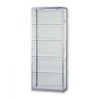 Vitrine Modell 4 - Standvitrine Masse: 800x400x2.000mm (BxTxH) Vitrinen-Korpus aus halbrunden Aluminium- - Vitrinen-Modell-4 Vitrine Modell 4 - Standvitrine Masse: 800x400x2.000mm (BxTxH) Vitrinen-Korpus aus halbrunden Aluminium- - Vitrinen-Modell-4