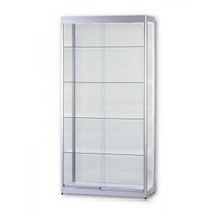 Vitrine Modell 5 - Standvitrine Masse: 1.000x400x2.000mm (BxTxH) Vitrinen-Korpus aus halbrunden Aluminium- - Vitrinen-Modell-5 Vitrine Modell 5 - Standvitrine Masse: 1.000x400x2.000mm (BxTxH) Vitrinen-Korpus aus halbrunden Aluminium- - Vitrinen-Modell-5