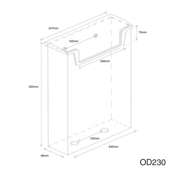 Dispenser-DIN-A4-wasserabweisend-OD230-zeichnung