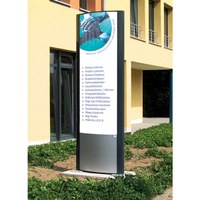 Werbepylone Ausseneinsatz Individuelle Bauform & Format Ausleuchtung: wahlweise LED oder Röhre - aussenwerbung-werbepylon-800x2500mm